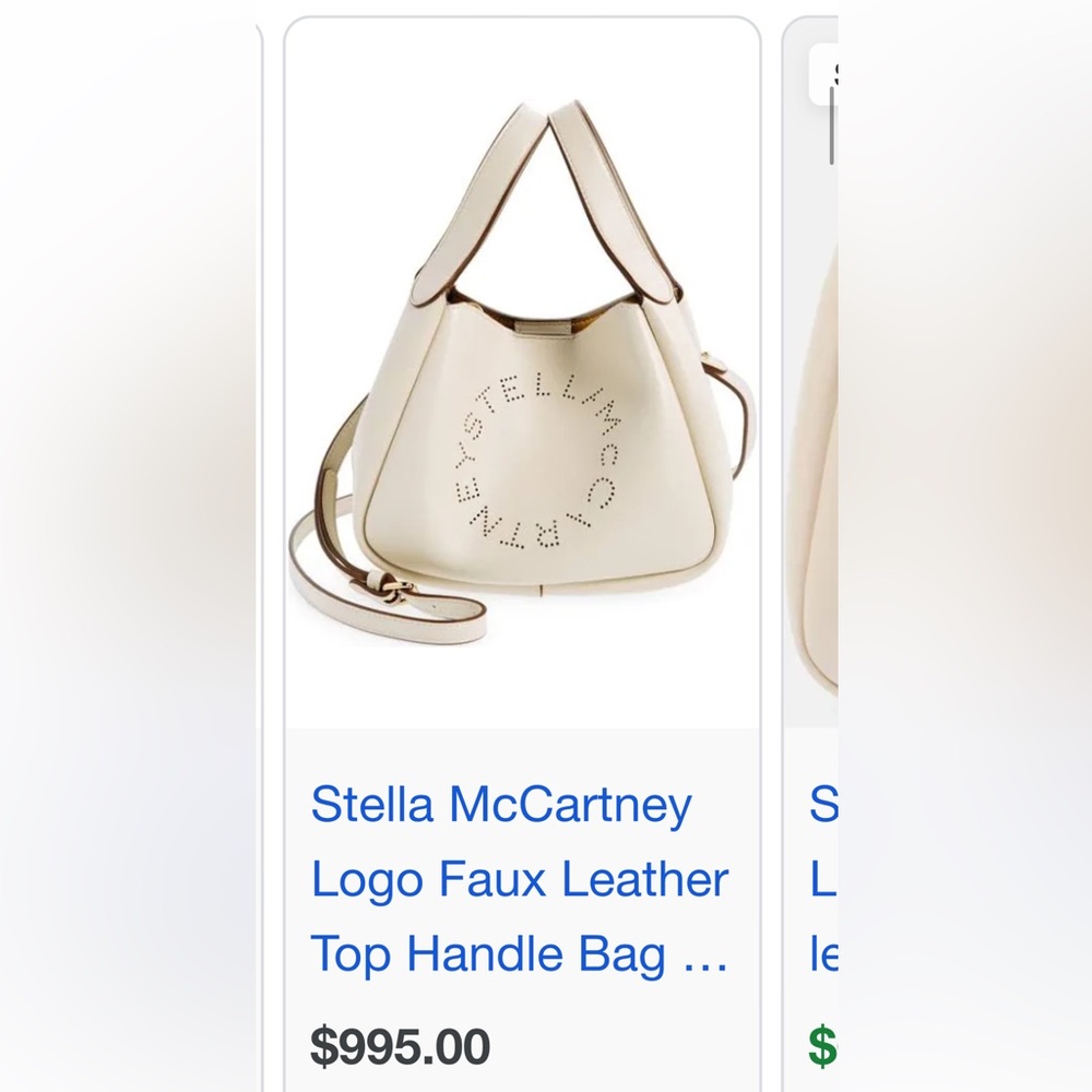 Stella McCartney  Faux Leather Top Handle Bag